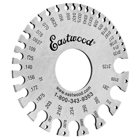 eastwood sheet metal gauge|Eastwood Sheet Metal Measure Gauge With AWG and SAE .